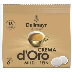 Dallmayr Crema D´Oro Mild & Fein Kaffeepads 16ST 112G