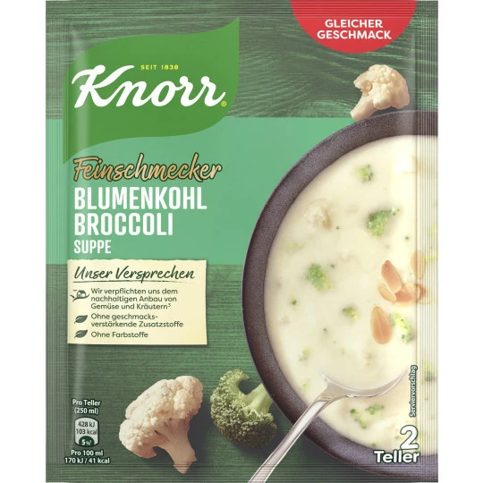 Knorr Feinschmecker Blumenkohl Broccoli Suppe 48G