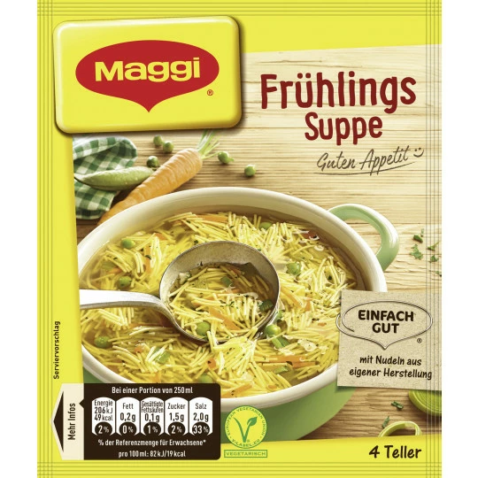 Maggi Guten Appetit! Frühlings Suppe Ergibt 1L