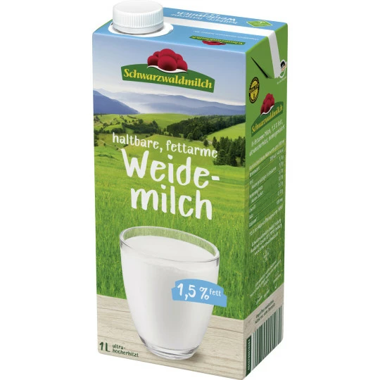 Schwarzwaldmilch Haltbare Fettarme Weidemilch 1,5% 1L